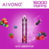 Aivono Fatman 15000 Puffs Rechargeable Vape Pen - 24ml E-Liquid, 600mAh Battery, DTL Vaping - Image 3